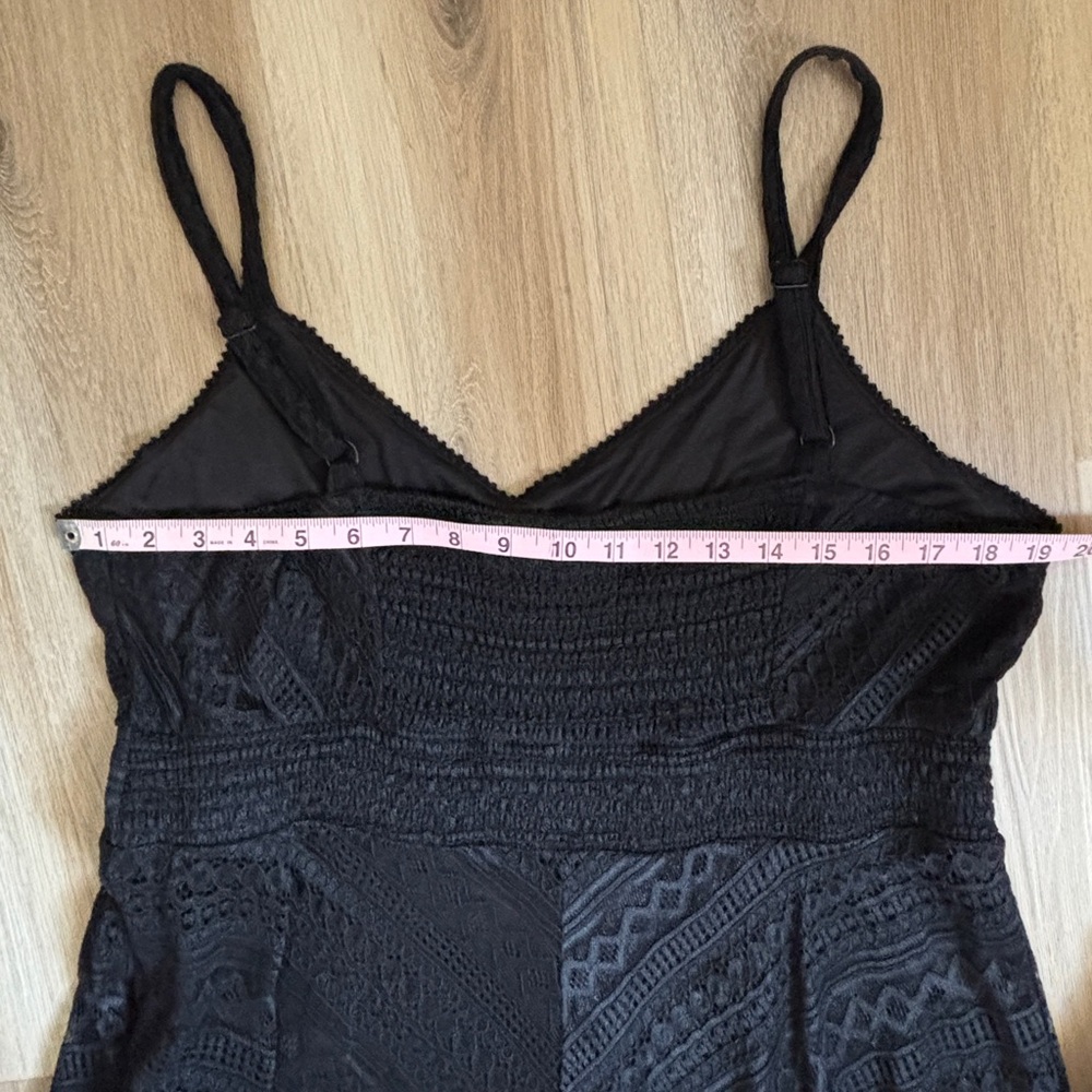 Torrid Black Lace Midi dress with pockets + adjustable straps - Picture 7 of 10